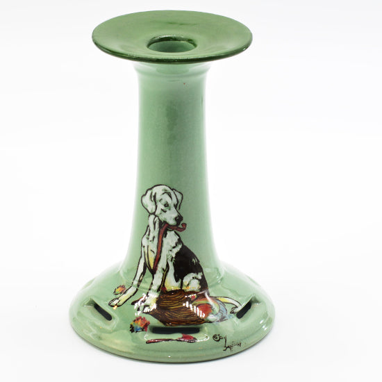 Cecil Aldin Dog Candlestick