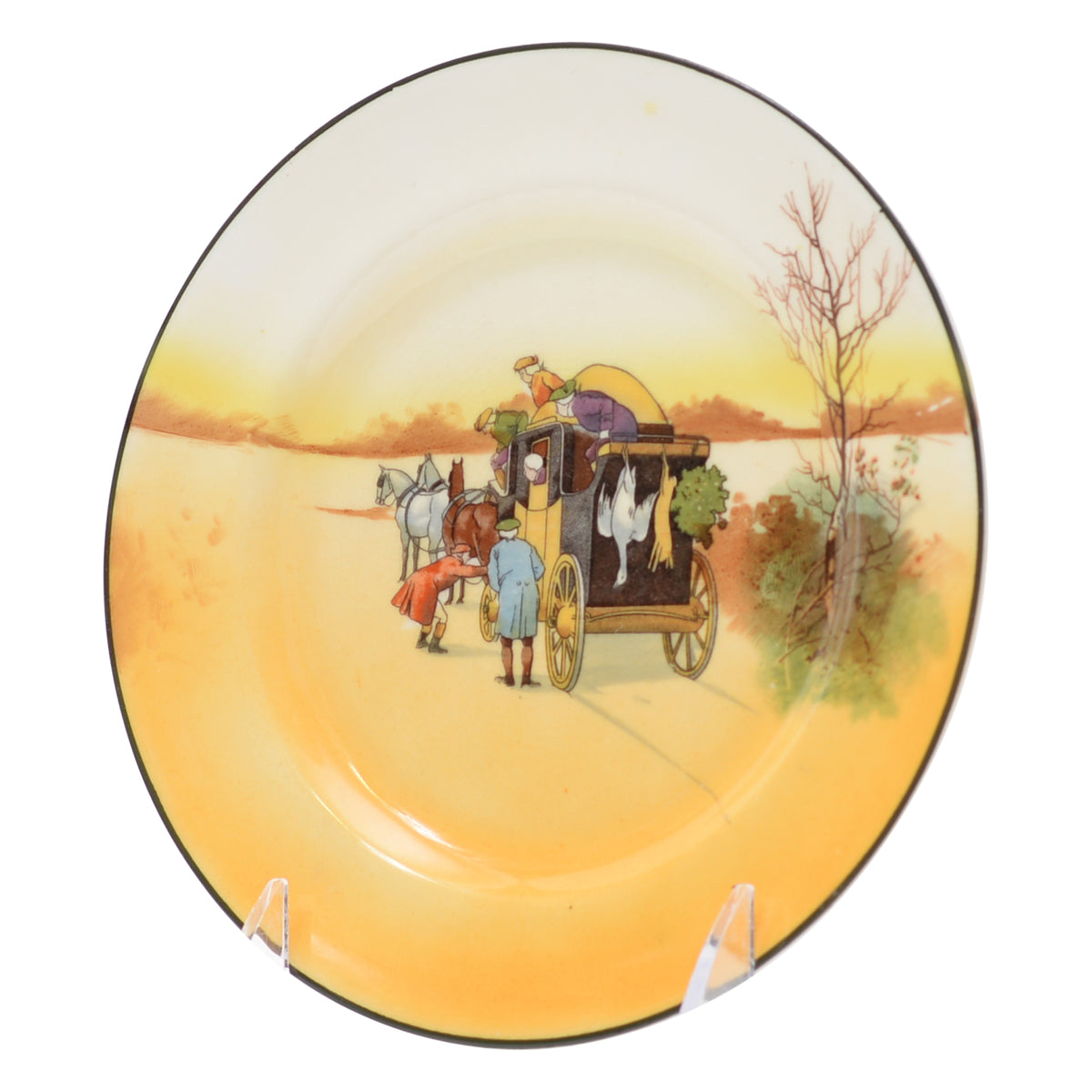 Hunting Plate 7 in. coaching scene plate