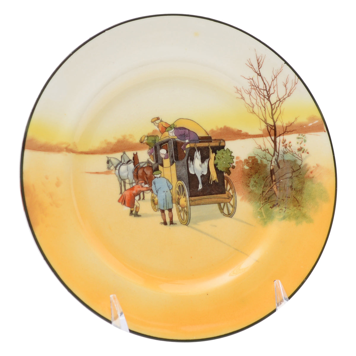 Hunting Plate 7 in. coaching scene plate