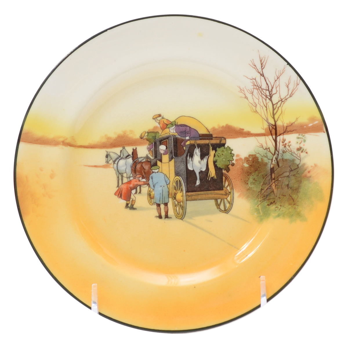 Hunting Plate 7 in. coaching scene plate