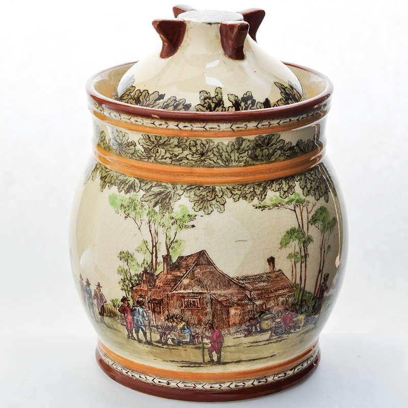 People Dancing Tobacco Jar