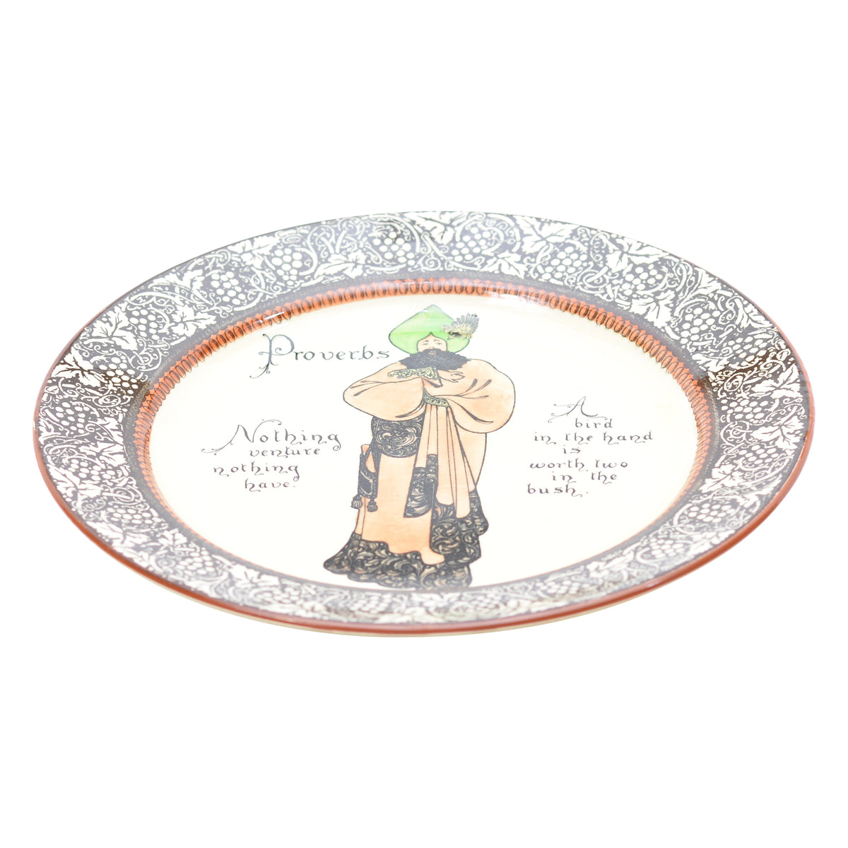 Nothing venture proverbs series plate