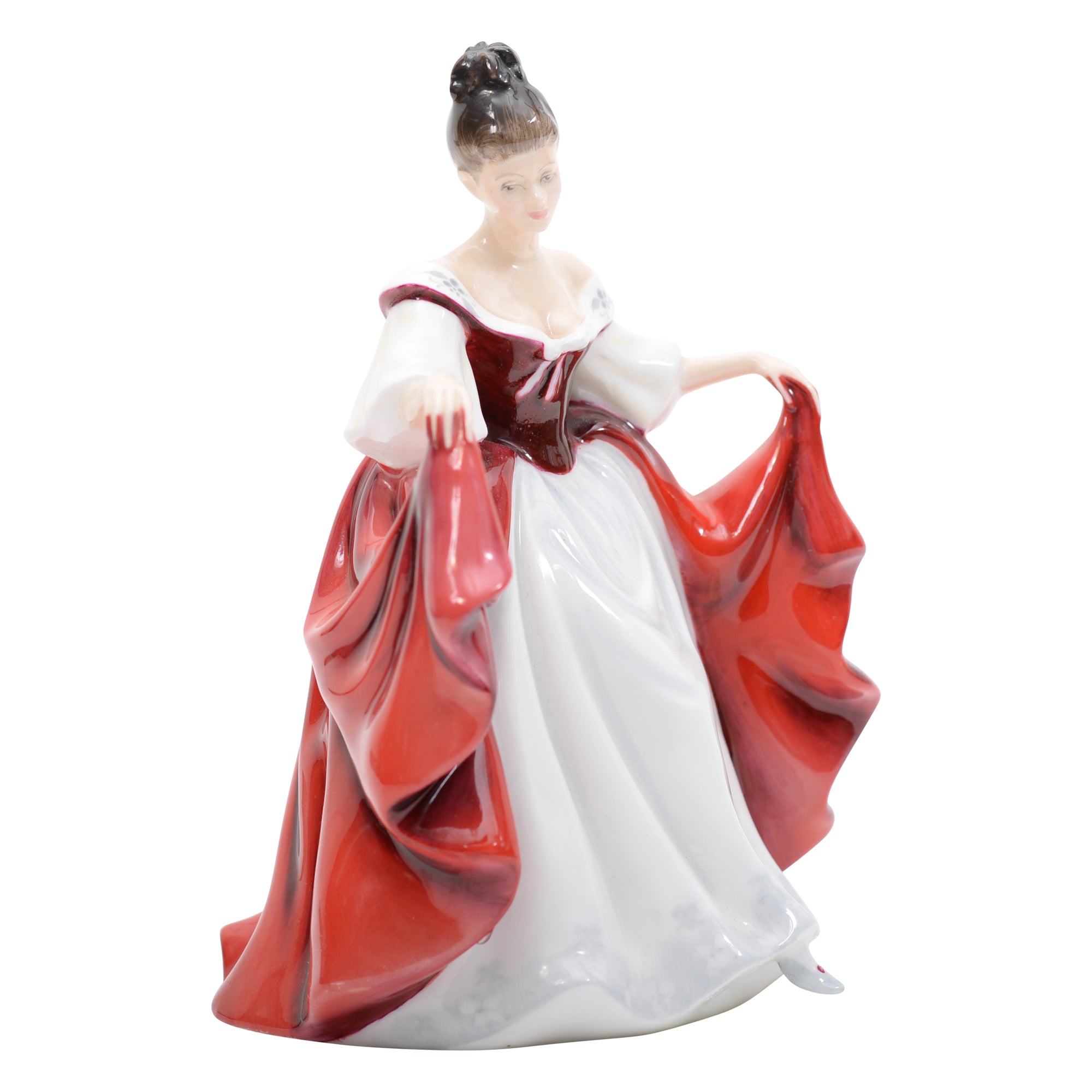 royal doulton figurines red dress Royal Doulton Figurine Sara HN2265