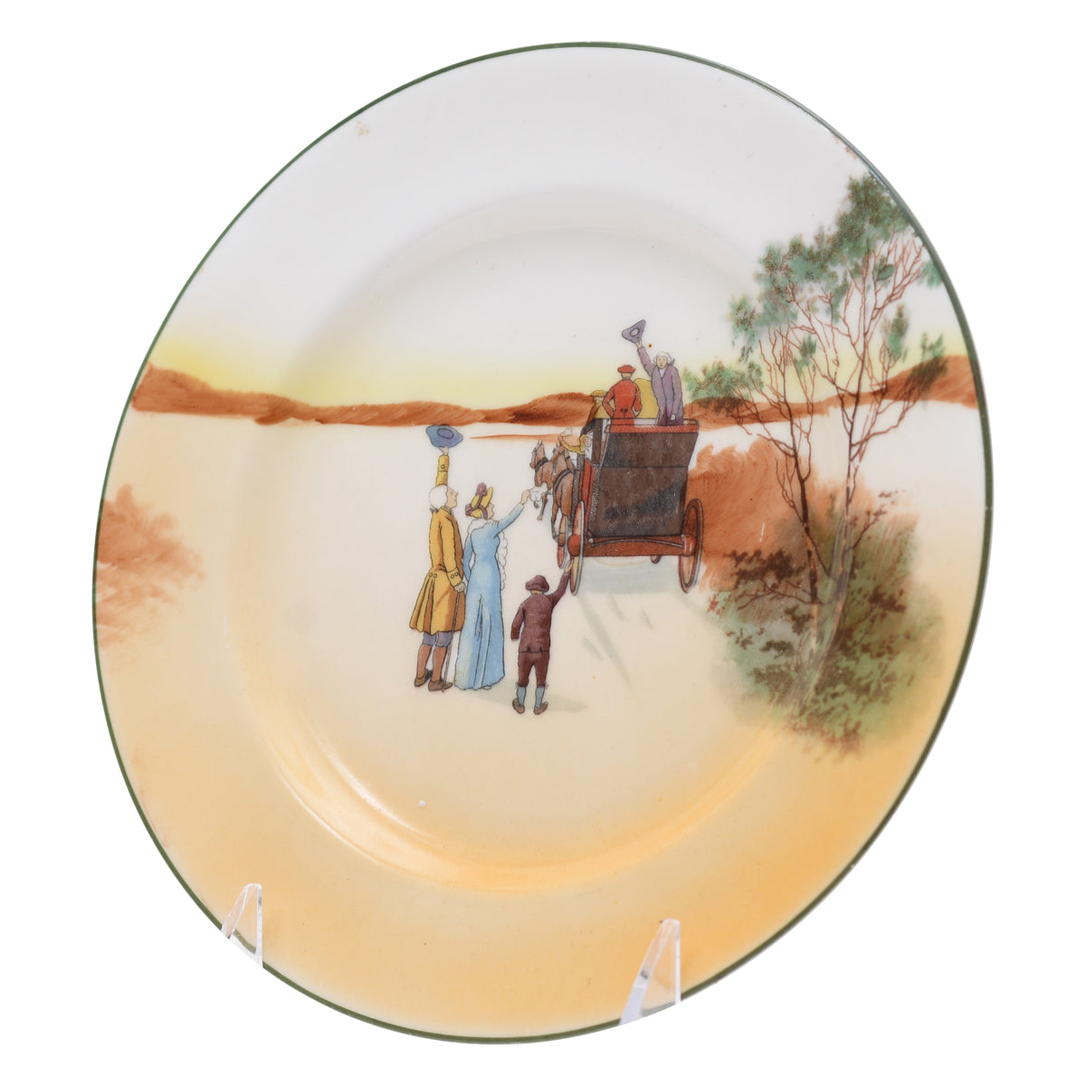 Coaching Scene Waiving Farewell Plate