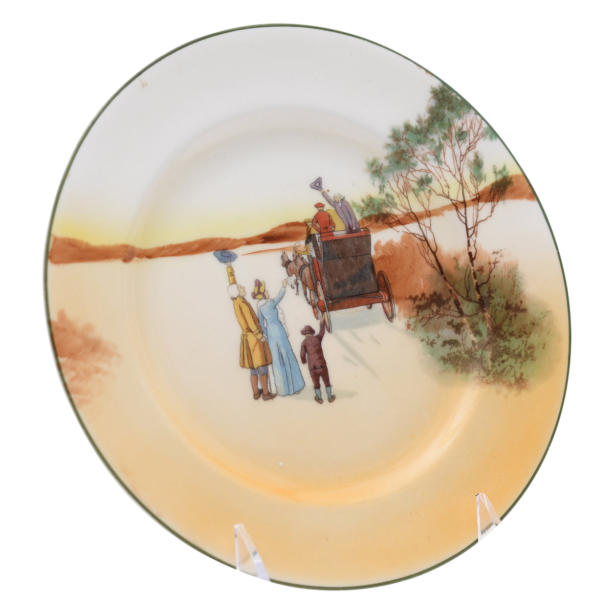 Coaching Scene Waiving Farewell Plate