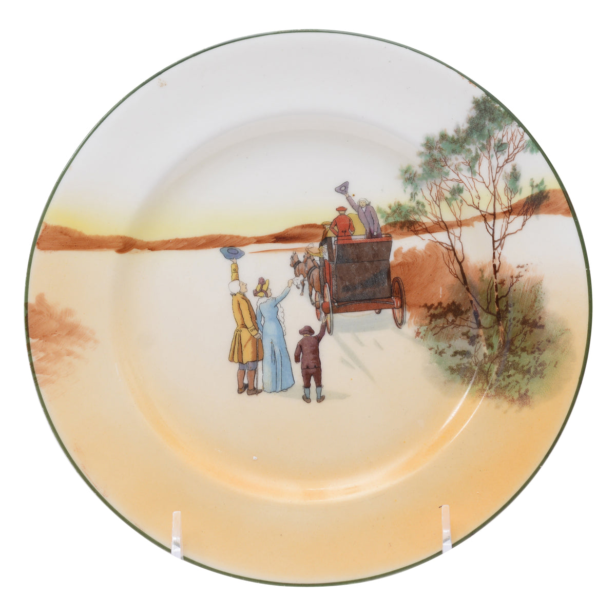 Coaching Scene Waiving Farewell Plate