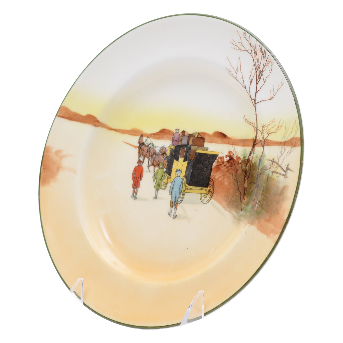 Coach Going Up Hill Plate