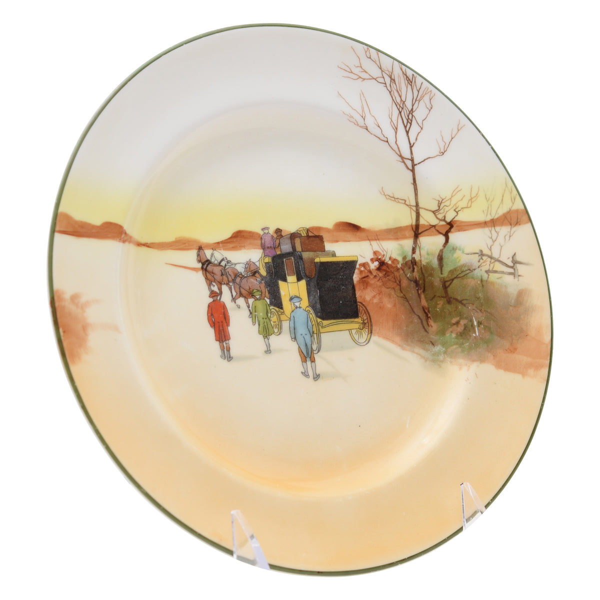 Coach Going Up Hill Plate