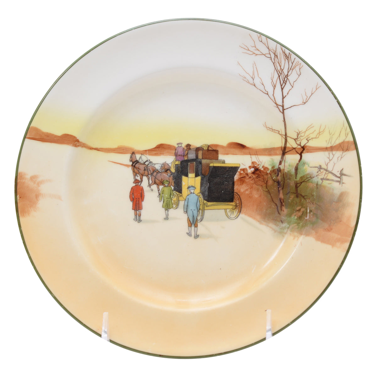 Coach Going Up Hill Plate