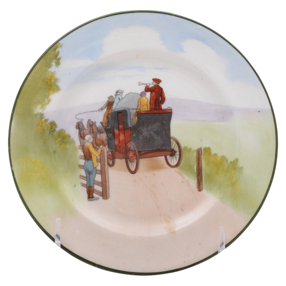 Plate coaching summer scene Coaching Summer