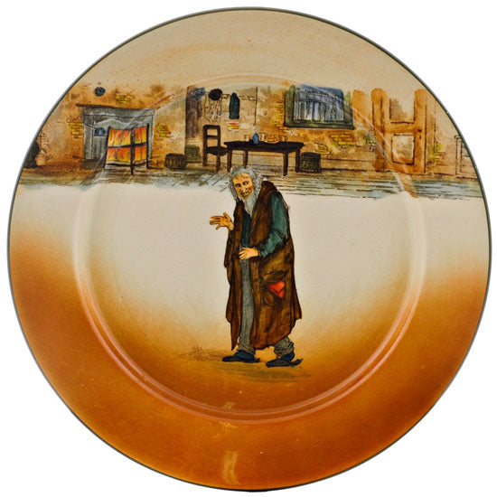 Fagin Plate Dickensware Inside Scene
