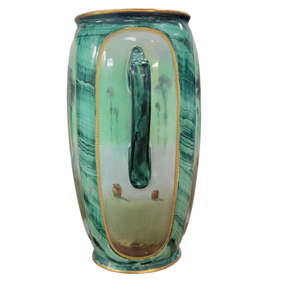 Sheep by moonlight vase