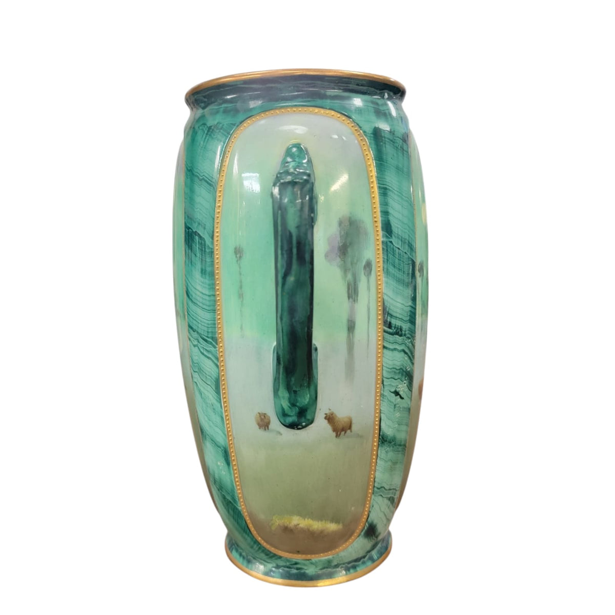 Sheep by moonlight vase