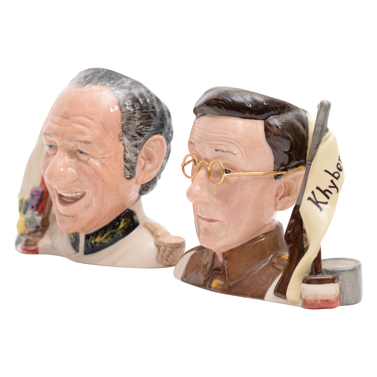 Pair of Sid James & Charles Hawtrey character jugs