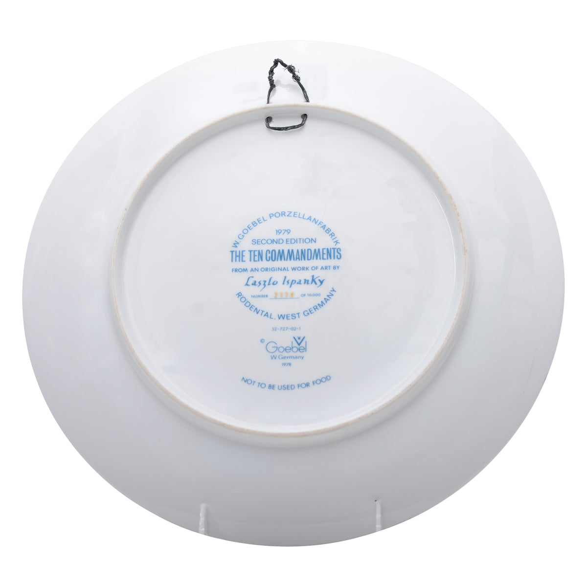 Ten Ten Commandments plate