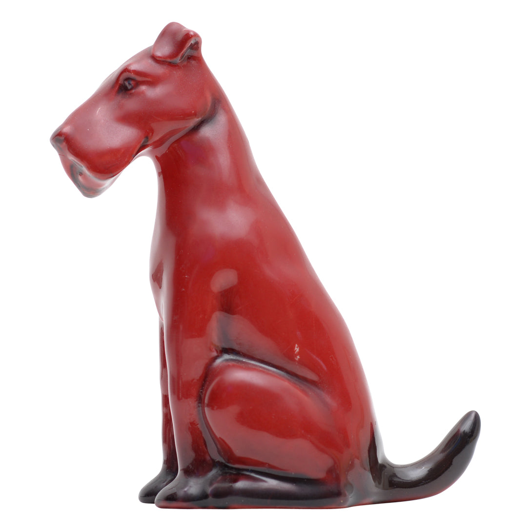 Terrier flambe sculpture