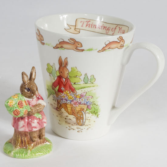 Thinking of you bunnykin mug set