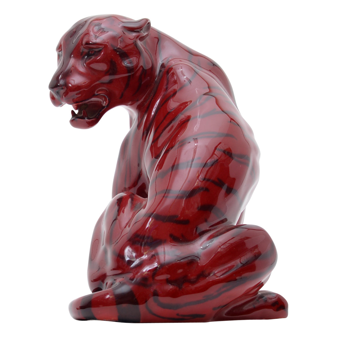 Tiger flambe sculpture