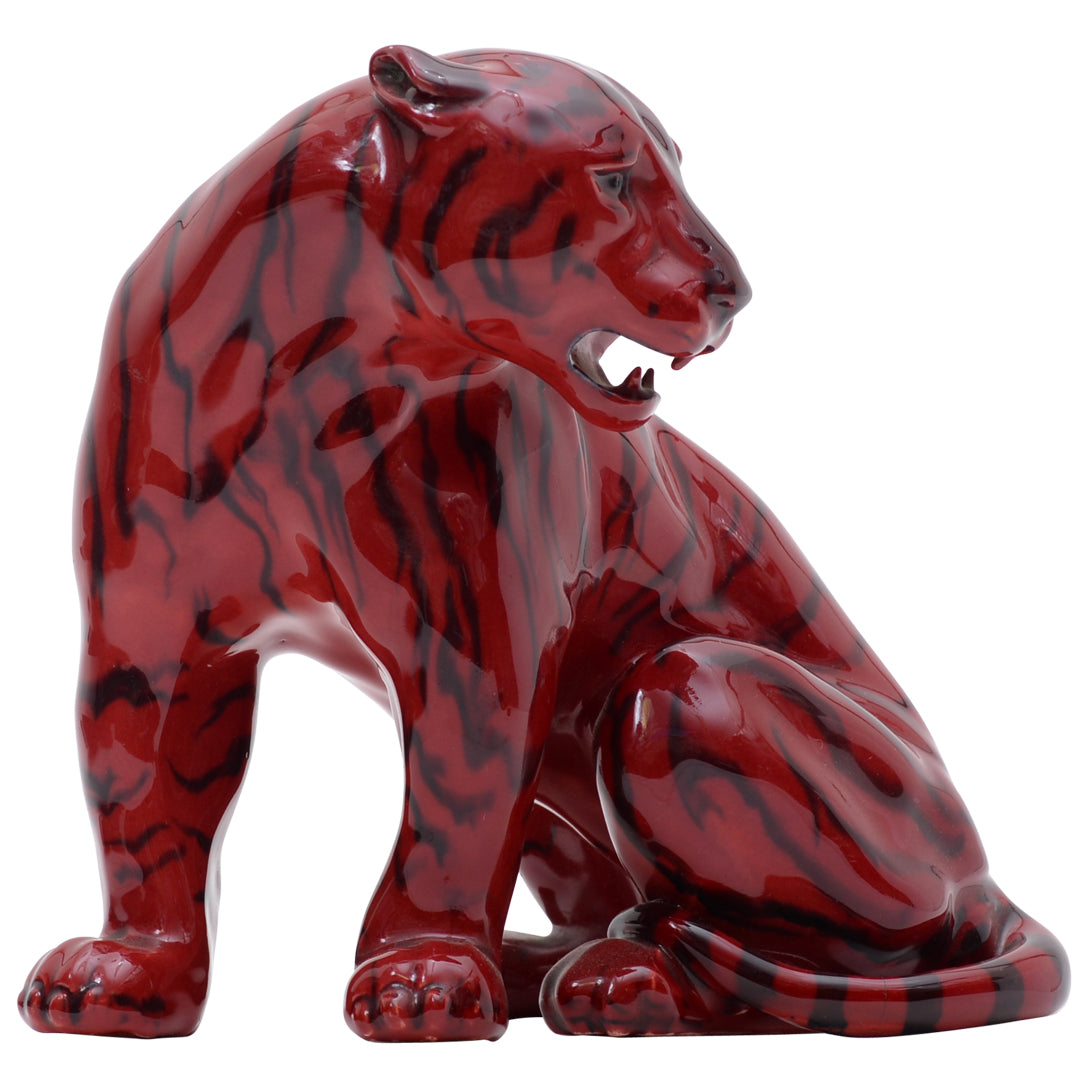 Tiger flambe sculpture