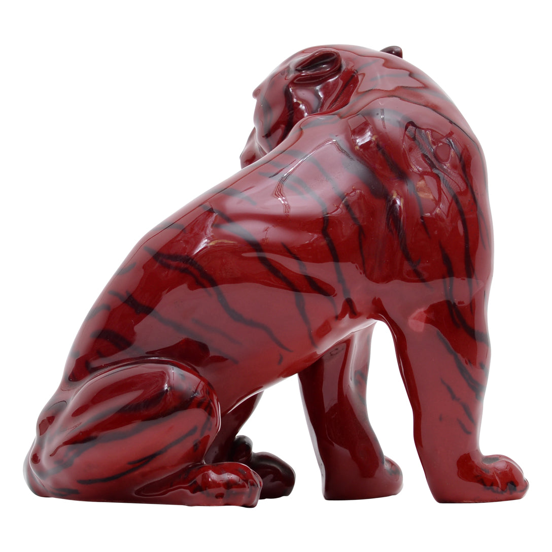 Tiger flambe sculpture