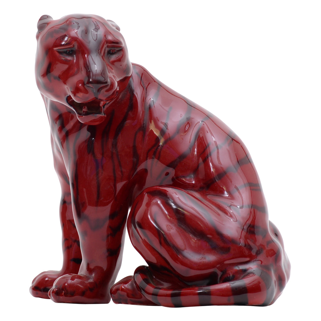 Tiger flambe sculpture