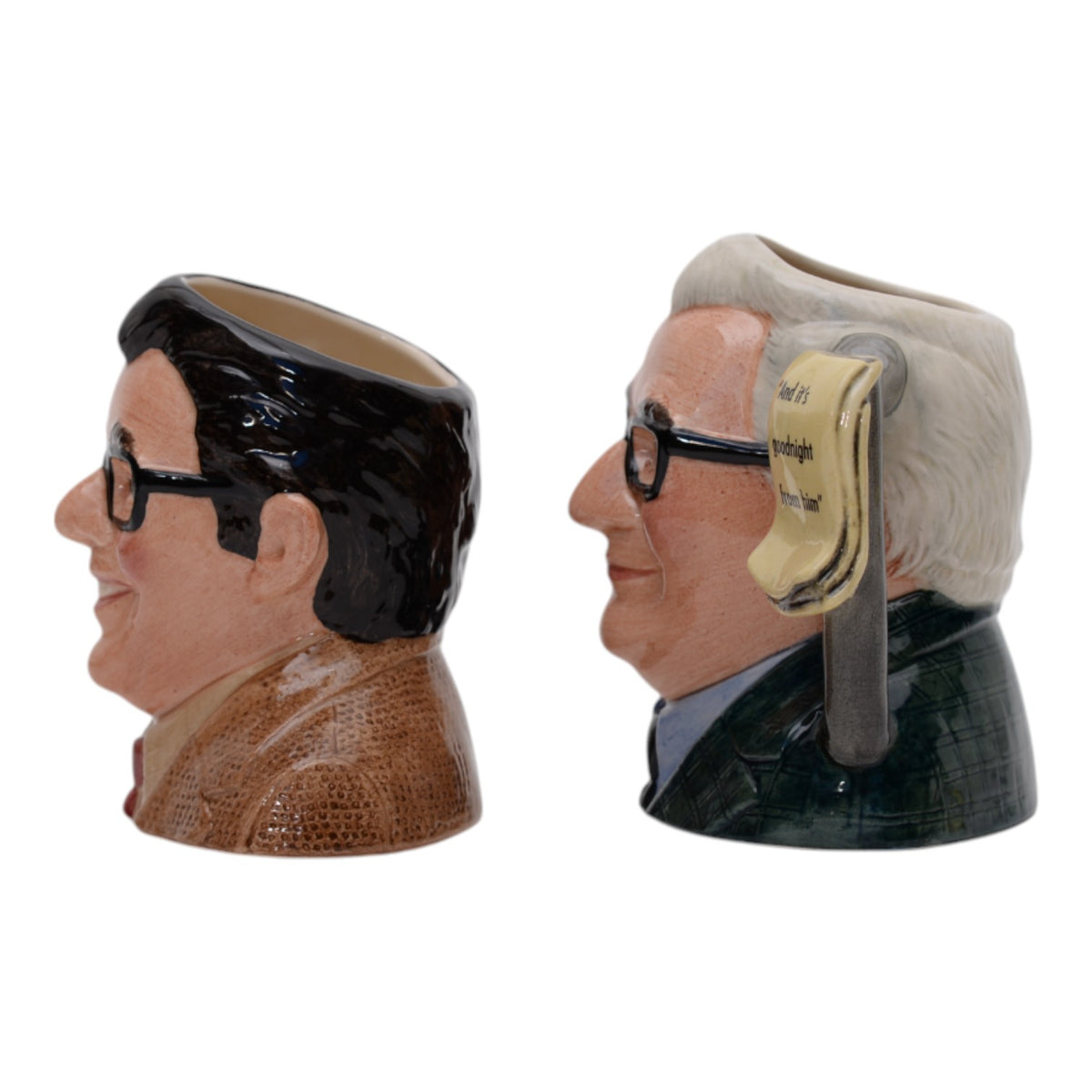 Pair of Ronnie Corbett & Ronnie Barker charachter jugs