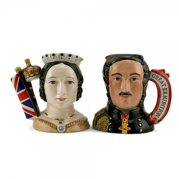 Pair of Queen Victoria & Prince Albert character jugs