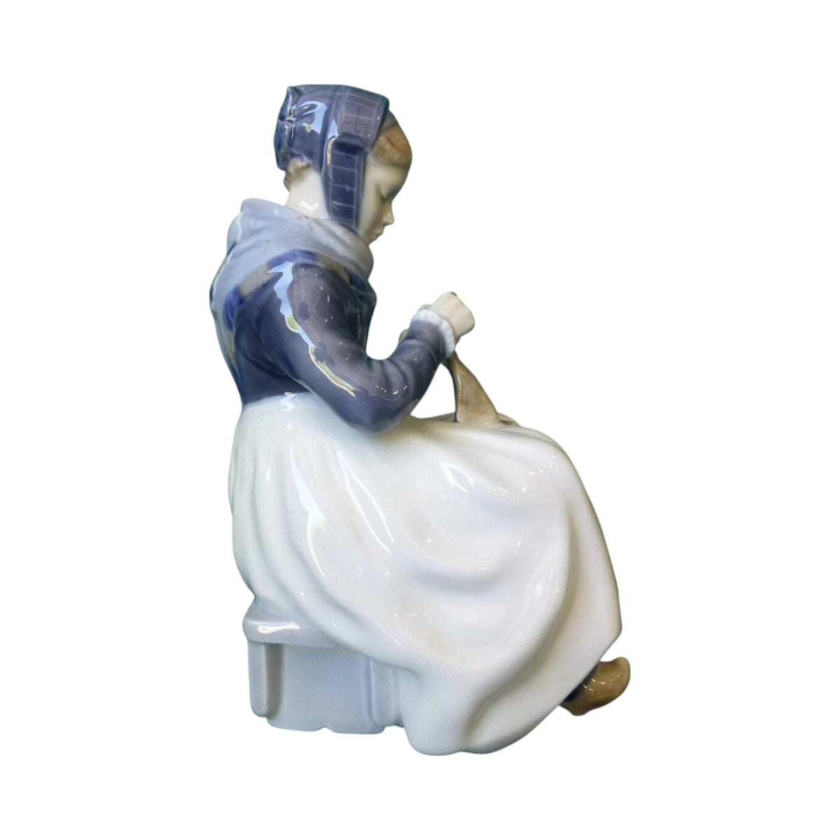 Woman Knitting figurine