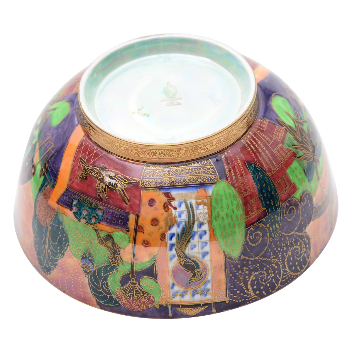 A Wedgwood 'Bird in a Hoop', a Flame Fairyland 