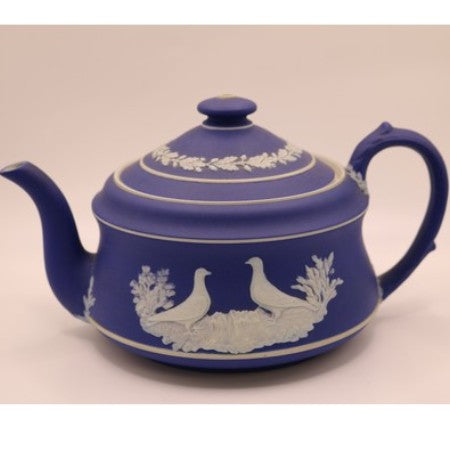 Blue Jasperware Teapot