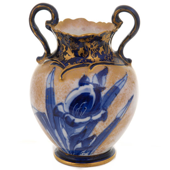 Corolian Ware Blue Iris Vase