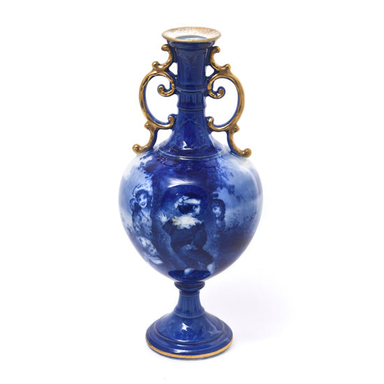 Burslem Vase w/Double Gold Handle