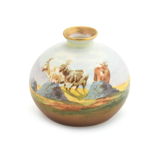 Vase, Burslem with Goats 