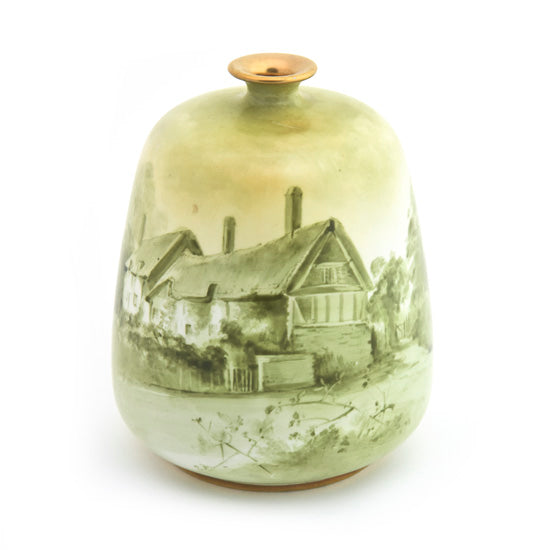 Vase, Burslem with House