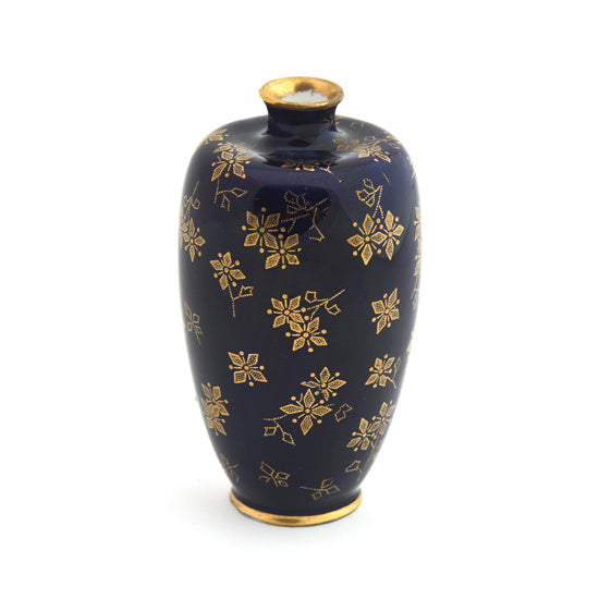 Vase, Burslem Gold and Red Flowers
