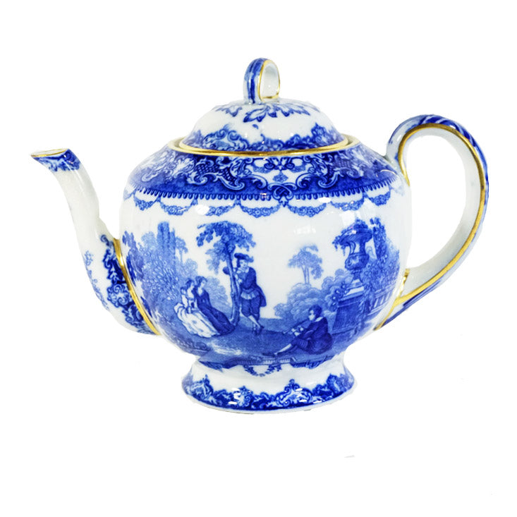 Watteau Burslem Teapot w/Gold Rim