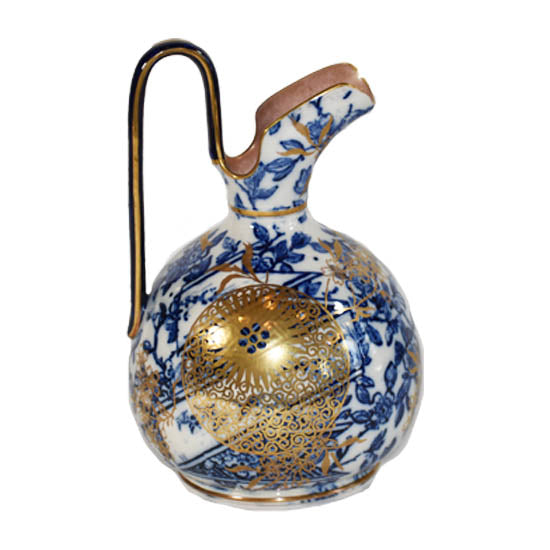 Burslem Pitcher with Gold Highlights