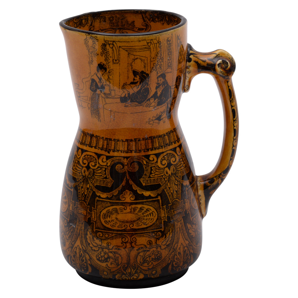  Pitcher Burslem Jacobean