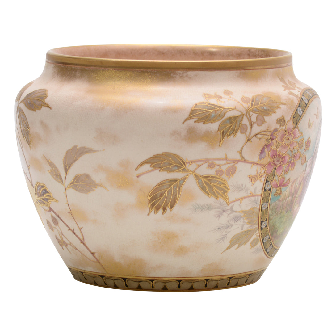  Portrait Jardiniere~Hand Painted Gold Ename