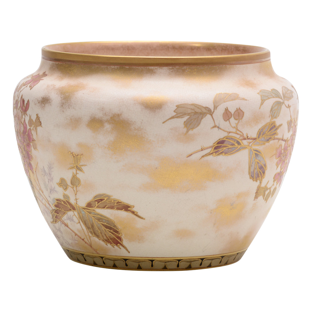  Portrait Jardiniere~Hand Painted Gold Ename