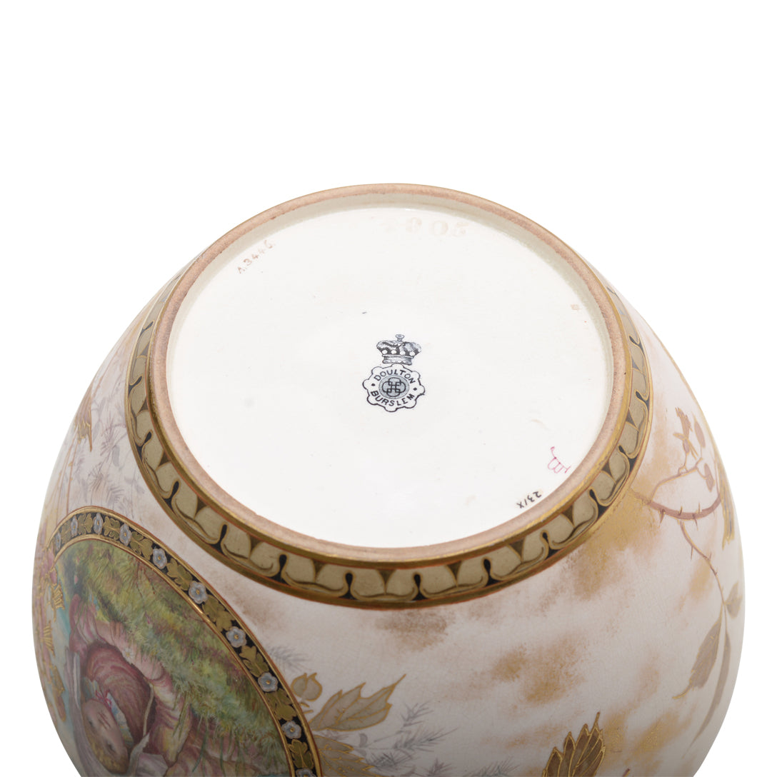  Portrait Jardiniere~Hand Painted Gold Ename