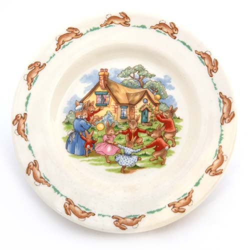 Ring-a-ring O&#39;roses  Bunnykin Plate