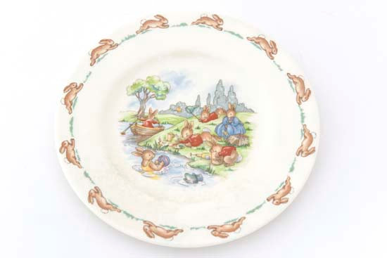 Playing on the River Bunnykins Plate