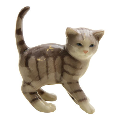 Royal Copenhagen Grey Striped Cat #685