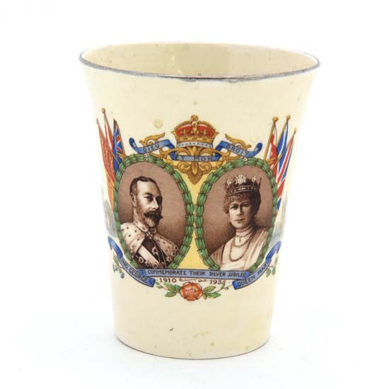 George V & Mary Silver Jubilee Beaker Burleigh
