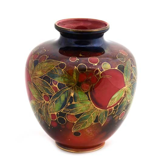 Flambe Fruit Vase