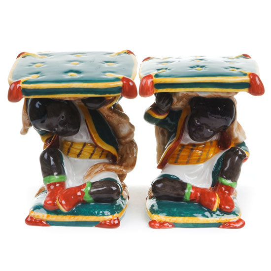 Little Boy Garden Seat Pair