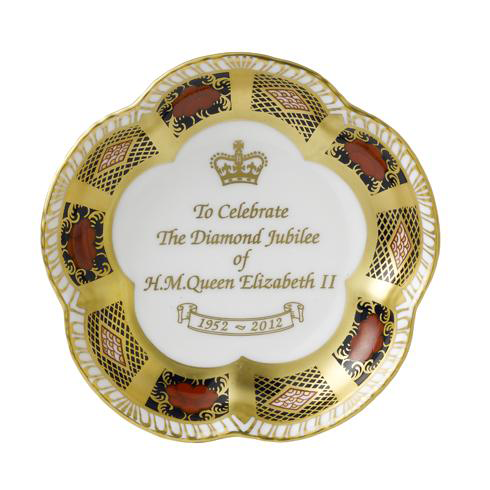 Queen Elizabeth II Diamond Jubilee Tray Royal Crown Derby