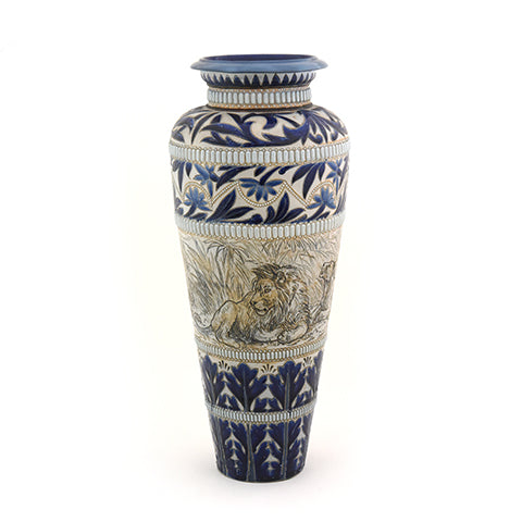 Hannah Barlow Lion Vase