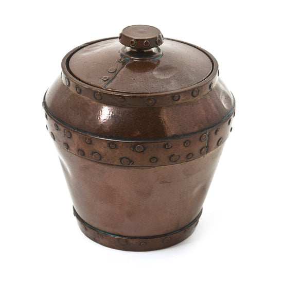 Tababaco Jar, Lambeth, Hammered Copper